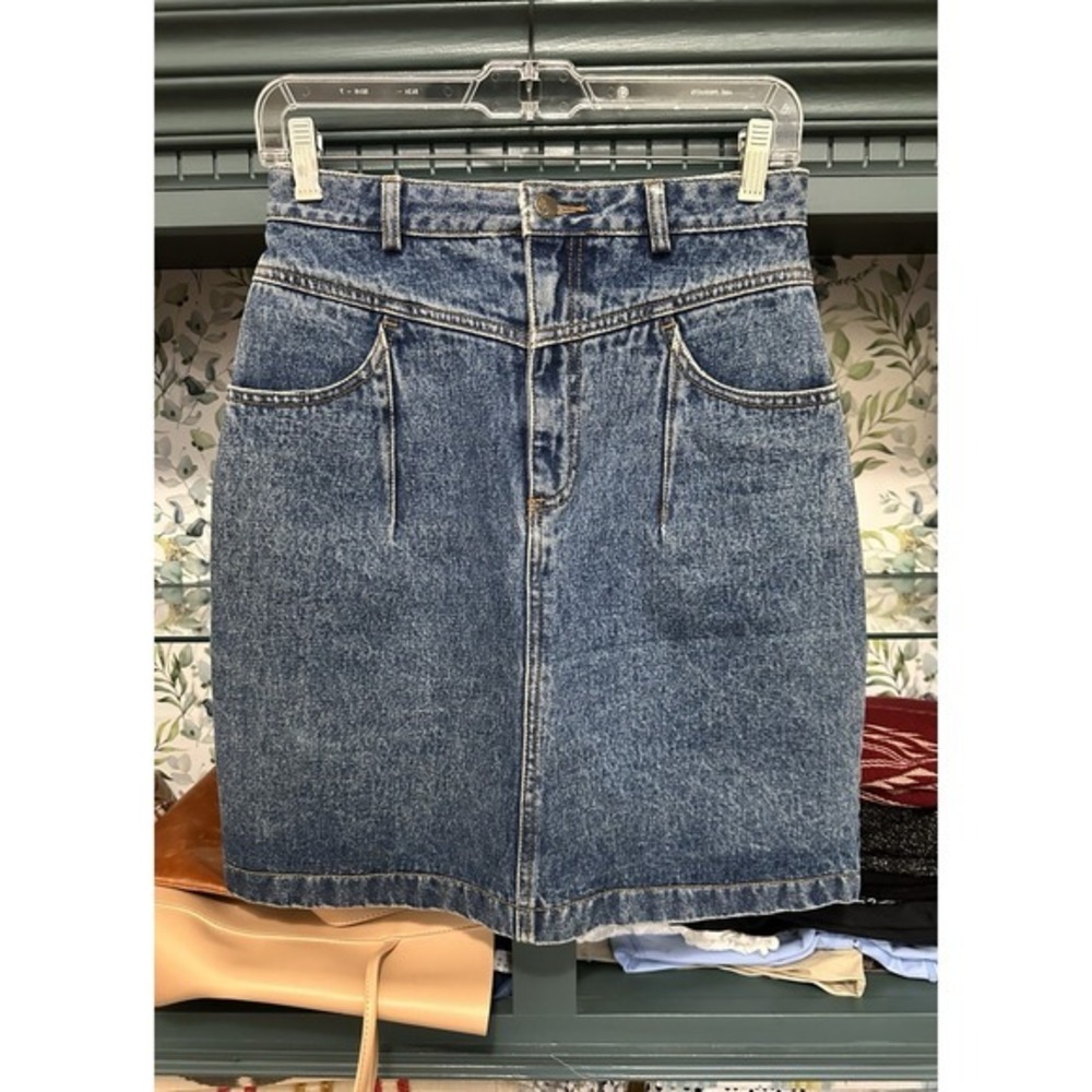 Rocky Mountain Blue Denim‎ Skirt 20" Jean Classic Size 9/10